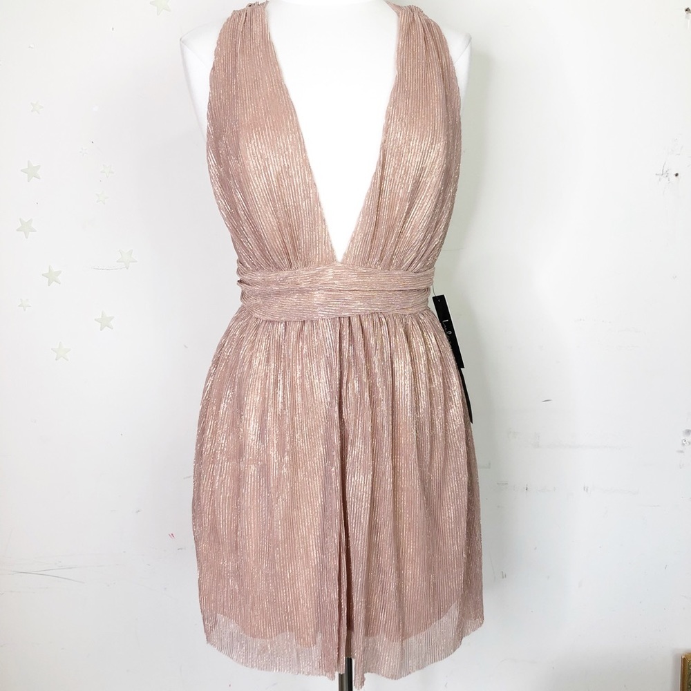 LULUS rose gold mini dress